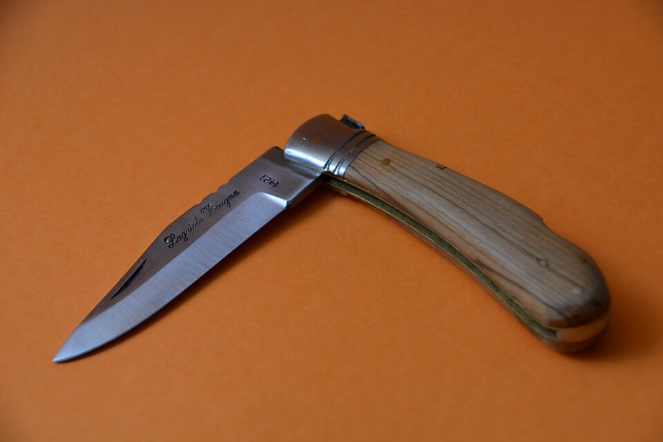 Blade wooden handle clasp-knife