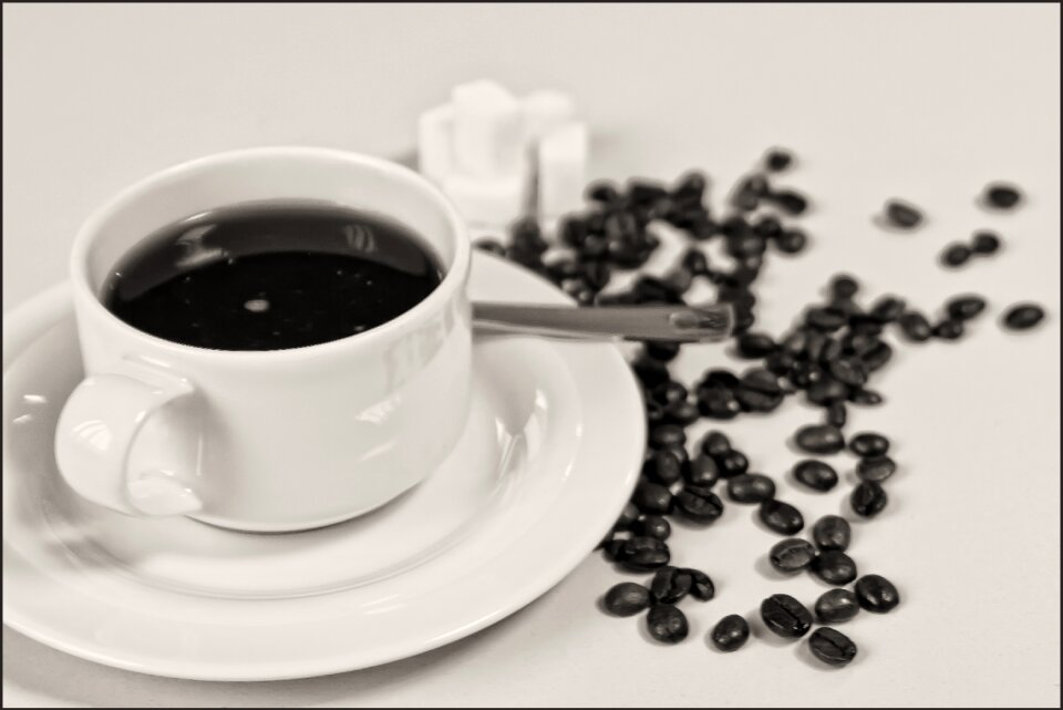 Coffee cup drink spoon photo