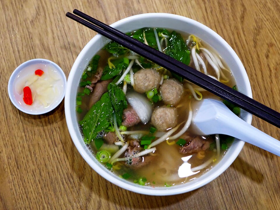 Beef ball asian vegetable