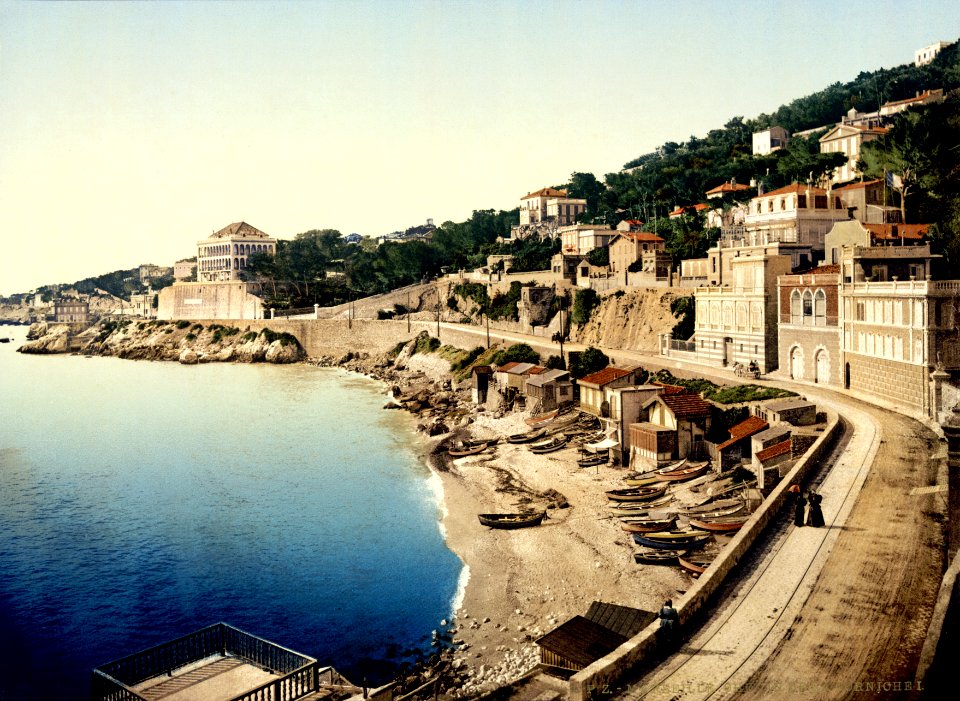 La Corniche, Marseille, France, ca. 1895 bis