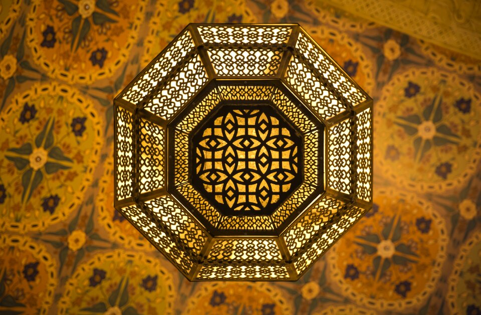 Ceiling chandelier arabic photo
