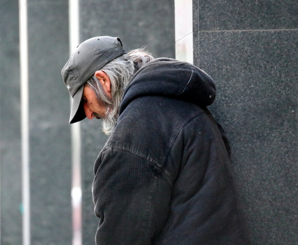 Homeless genre painting budapest