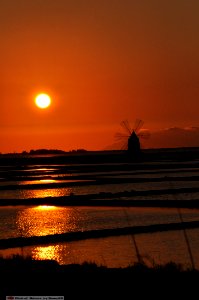 DAM1504 - Sicilia - Tramonto, saline e mulino