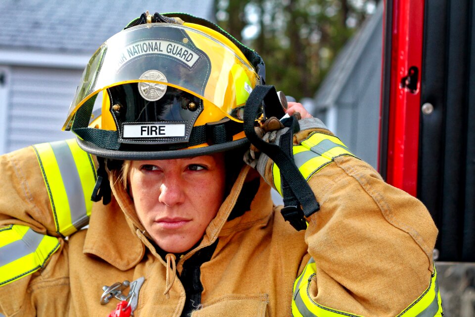Woman us air force fire rescue