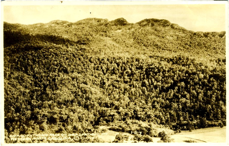 Grandfather's Face on Grandfather's Mt., Western North Carolina
