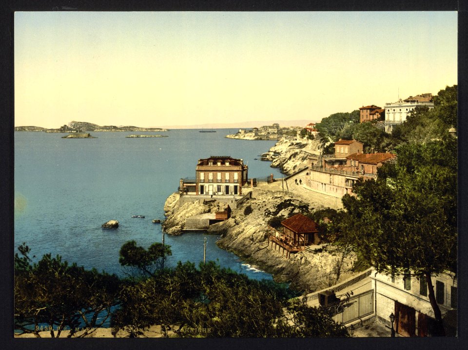 Corniche Road, from the Roubion Restaurant, Marseilles, France
