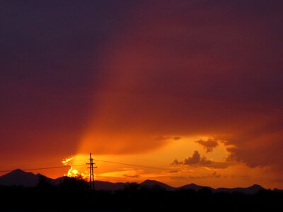 Sunset desert arizona photo