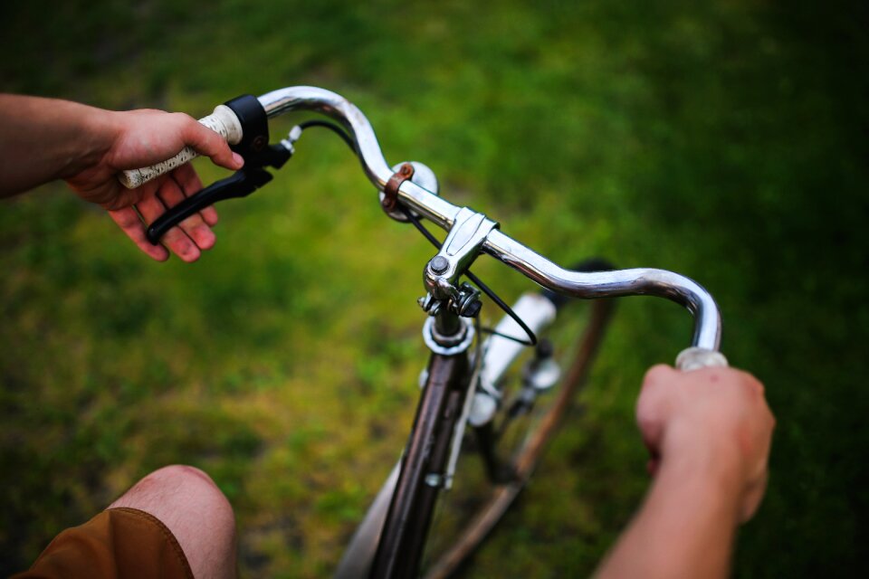 Holding bike bicycle