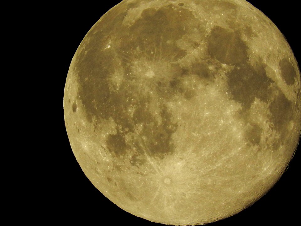 Full moon moon close up