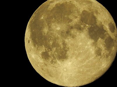 Full moon moon close up