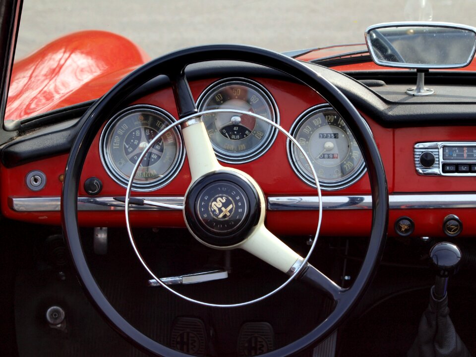 Steering wheel interior dashboard