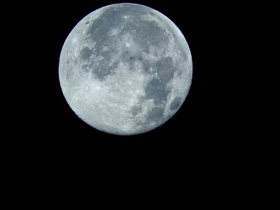Full moon moon close up