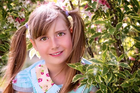 Girl big eyes portrait