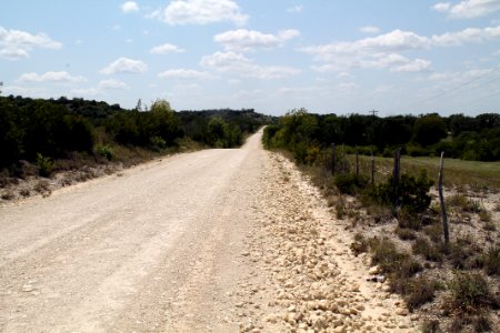 Lonely road in the Bosque Valley. photo