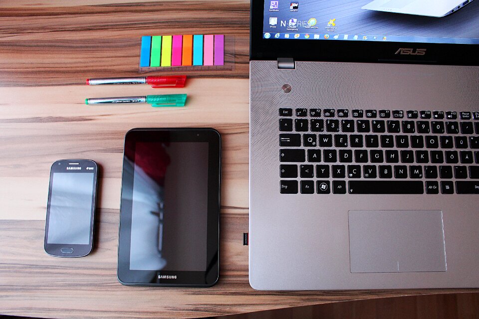 Tablet laptop home office