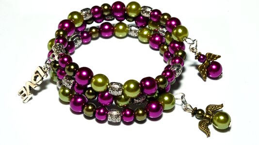 Bracelet purple green