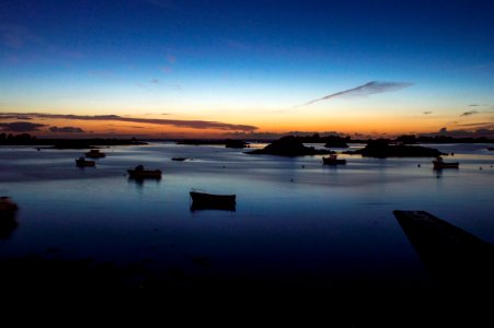 Phare, mer, bretagne, nuit photo