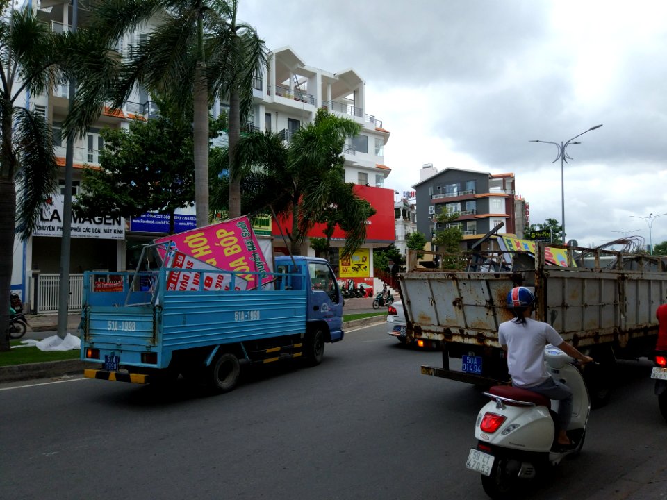 police market authority confiscating advertising boards placed in pavement