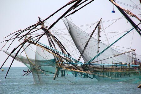 Fishing port fishing net