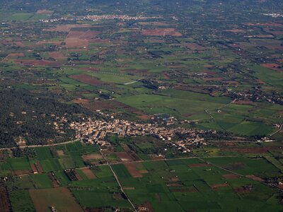 Aerial photographs landscape village photo