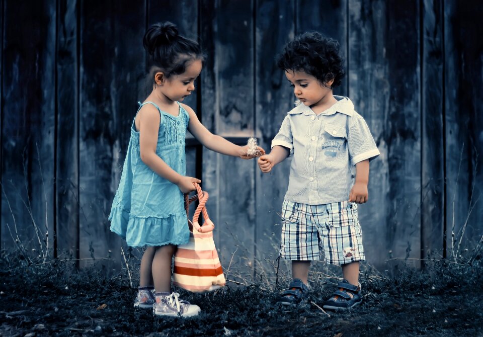 Children girl boy