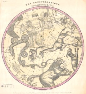1856 Burritt - Huntington Map of the Stars ^ Constellations of the Northern Hemisphere - Geographicus - ConstNorth-burritt-1856