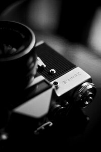 Picture black&white black camera