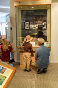 Visitors in Oasis Visitor Center