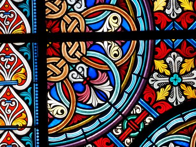 Color church glass window
