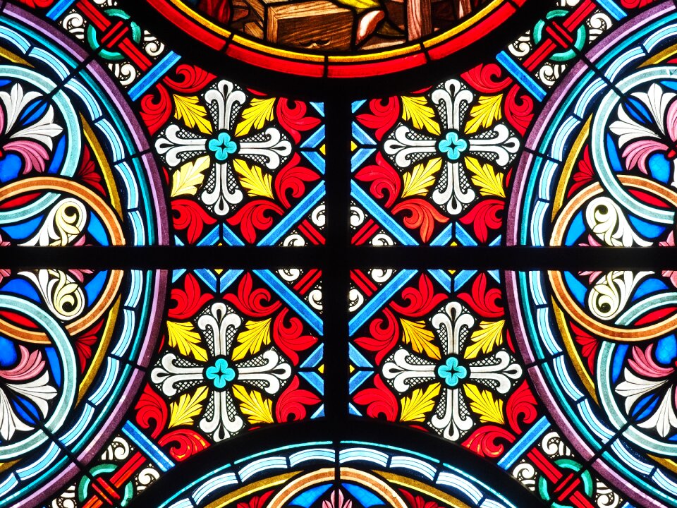 Color church glass window