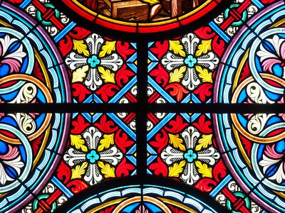 Color church glass window