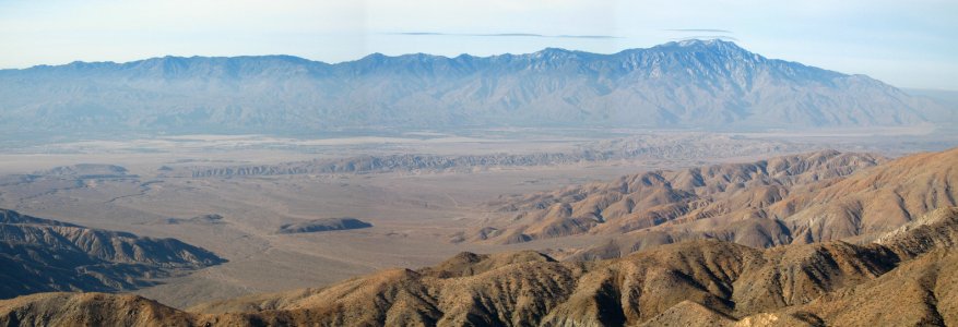 San Andreas fault in the Coachella Valley from Keys View photo
