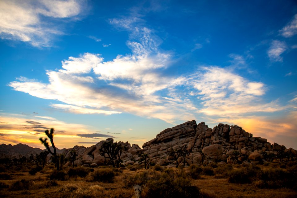Shipwreck rock formation at sunset