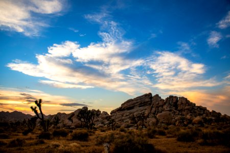 Shipwreck rock formation at sunset