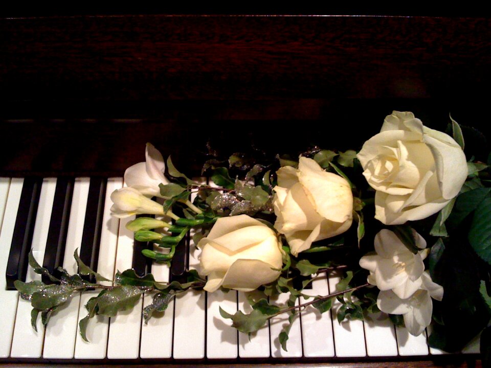 Romantic love piano keys