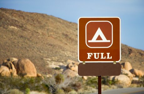 White Tank Campground "Full" sign