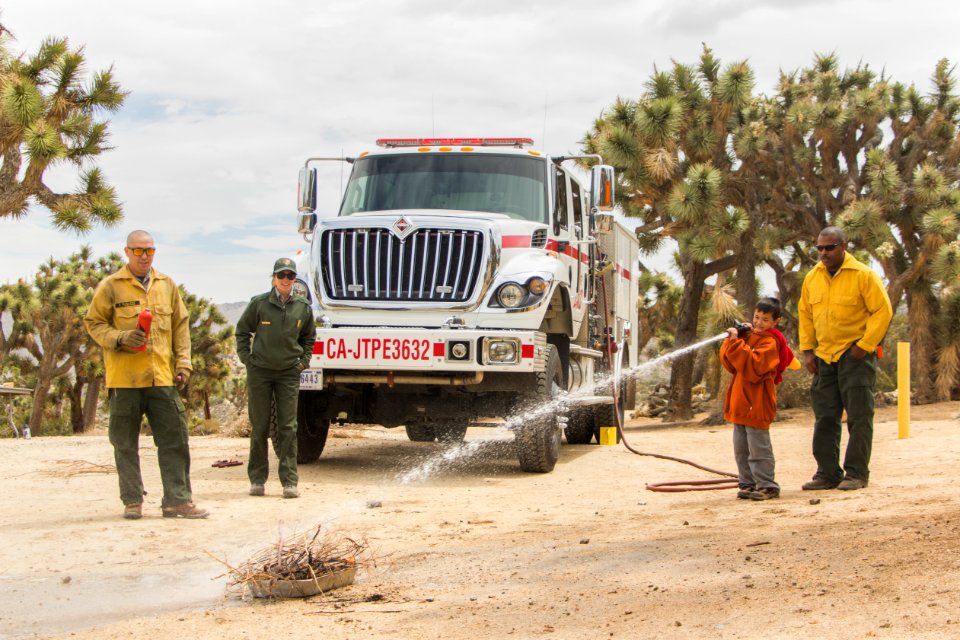 National Junior Ranger Day, April 25, 2015; firefighter activities