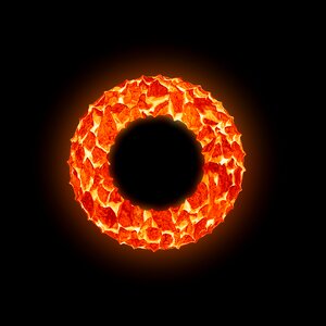Flames round background