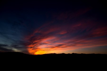 Sunset, 3.5 miles North of Oasis Visitor Center, February 21, 2015