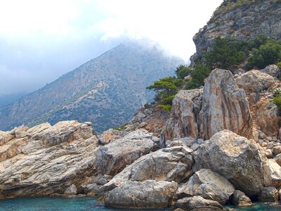 Sea landscape the fog