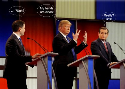 Donald Trump my hands clean