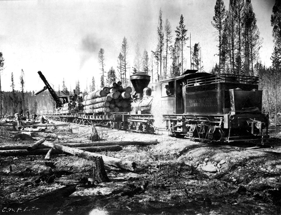 Shay powered logging, Galloway, British Columbia, 1910s
