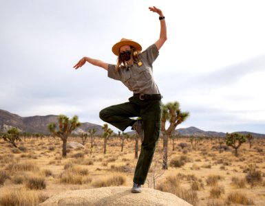 Park Ranger in Joshua Tree Yoga Pose