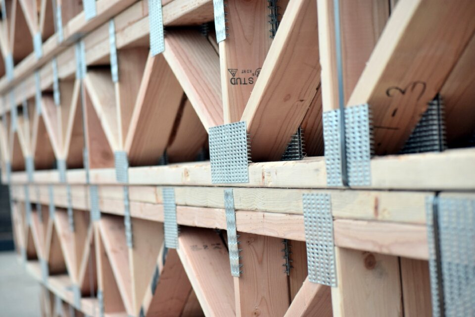 Framing building brown construction