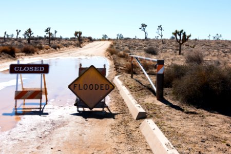 Closed roads due to flooding