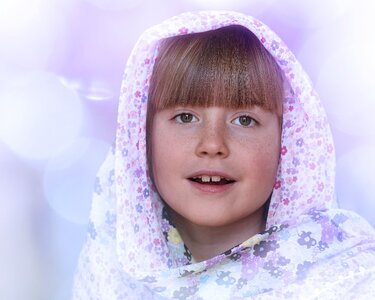 Face headscarf portrait