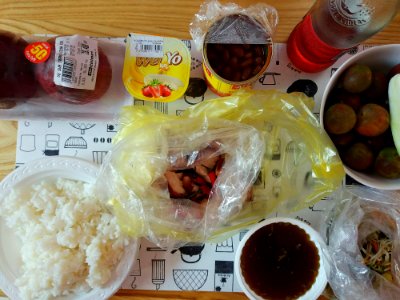 my simple homade meal with roasted pork