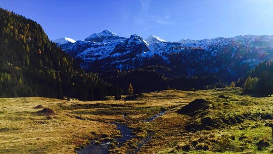Landscape alpine mountains photo