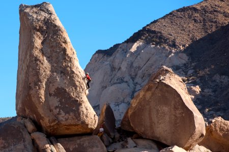 Climber on Headstone Rock
