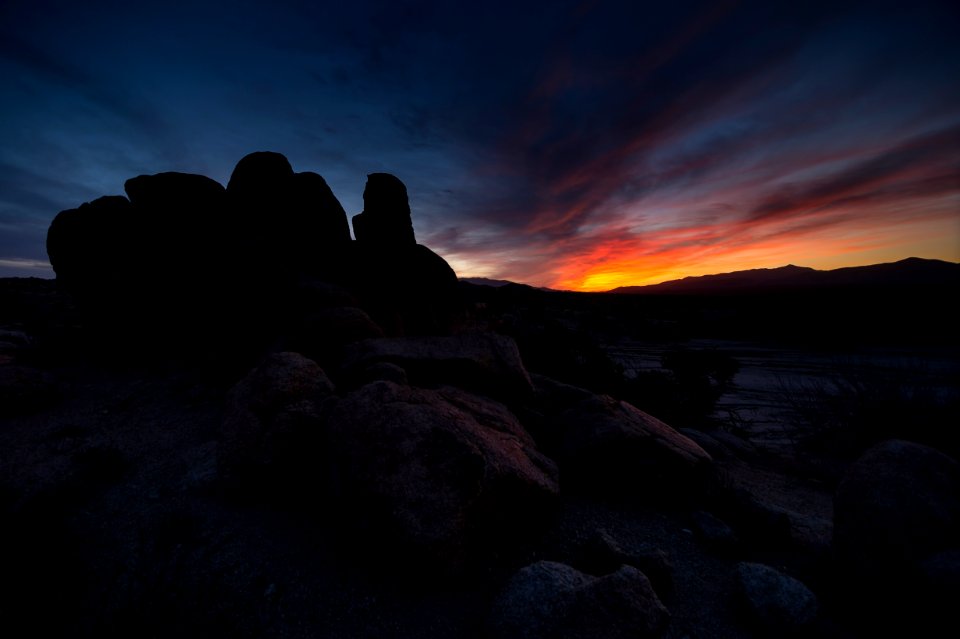 Sunset, 3.5 miles North of Oasis Visitor Center, February 21, 2015